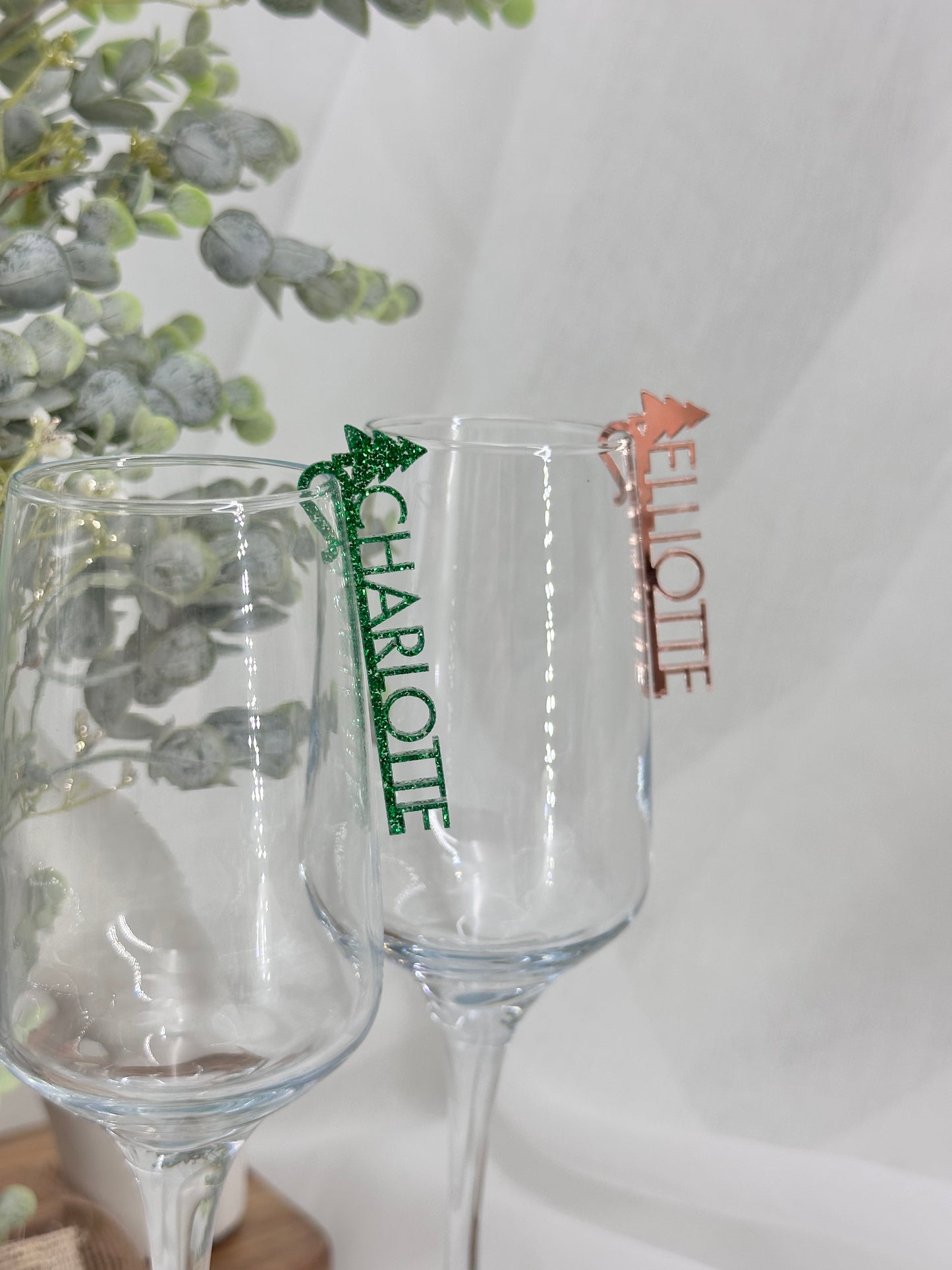 Christmas Tree Acrylic Name Drink Clip