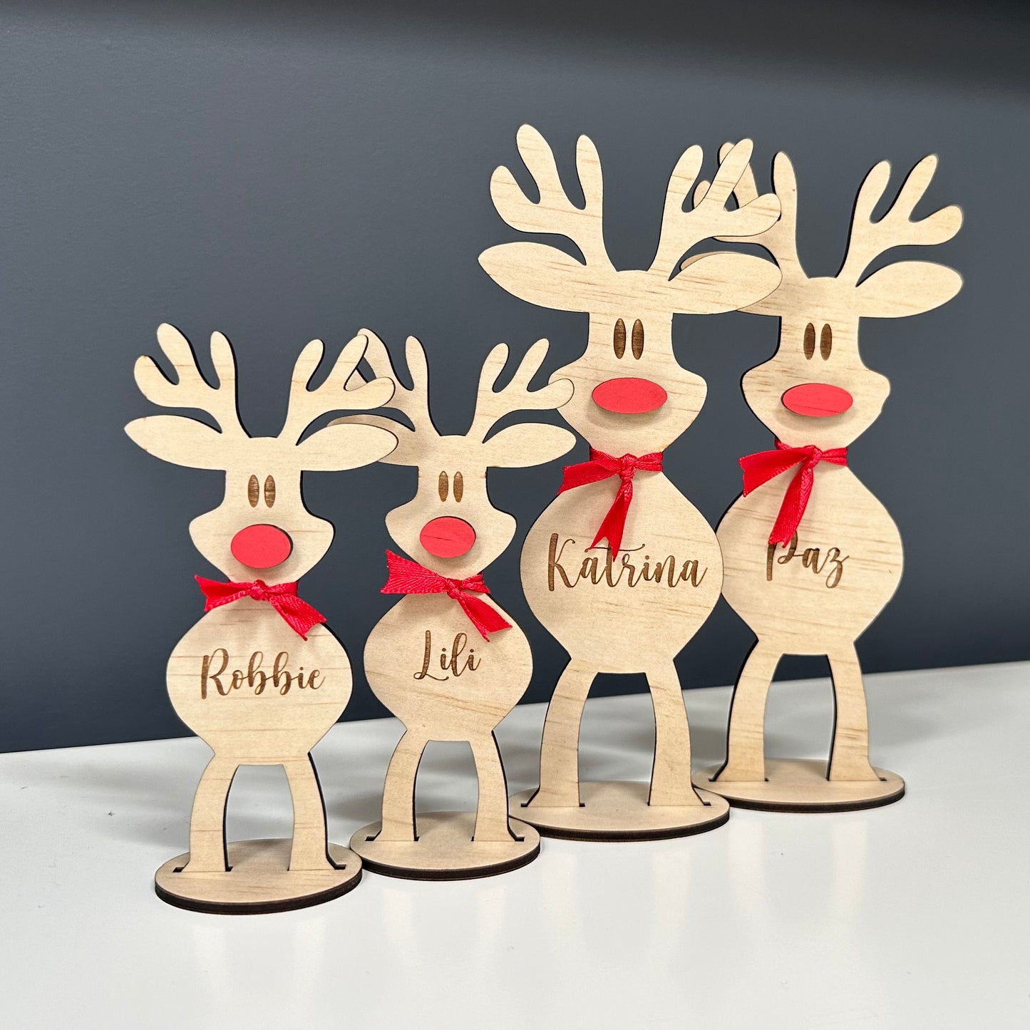 Personalised 3D Freestanding Reindeer