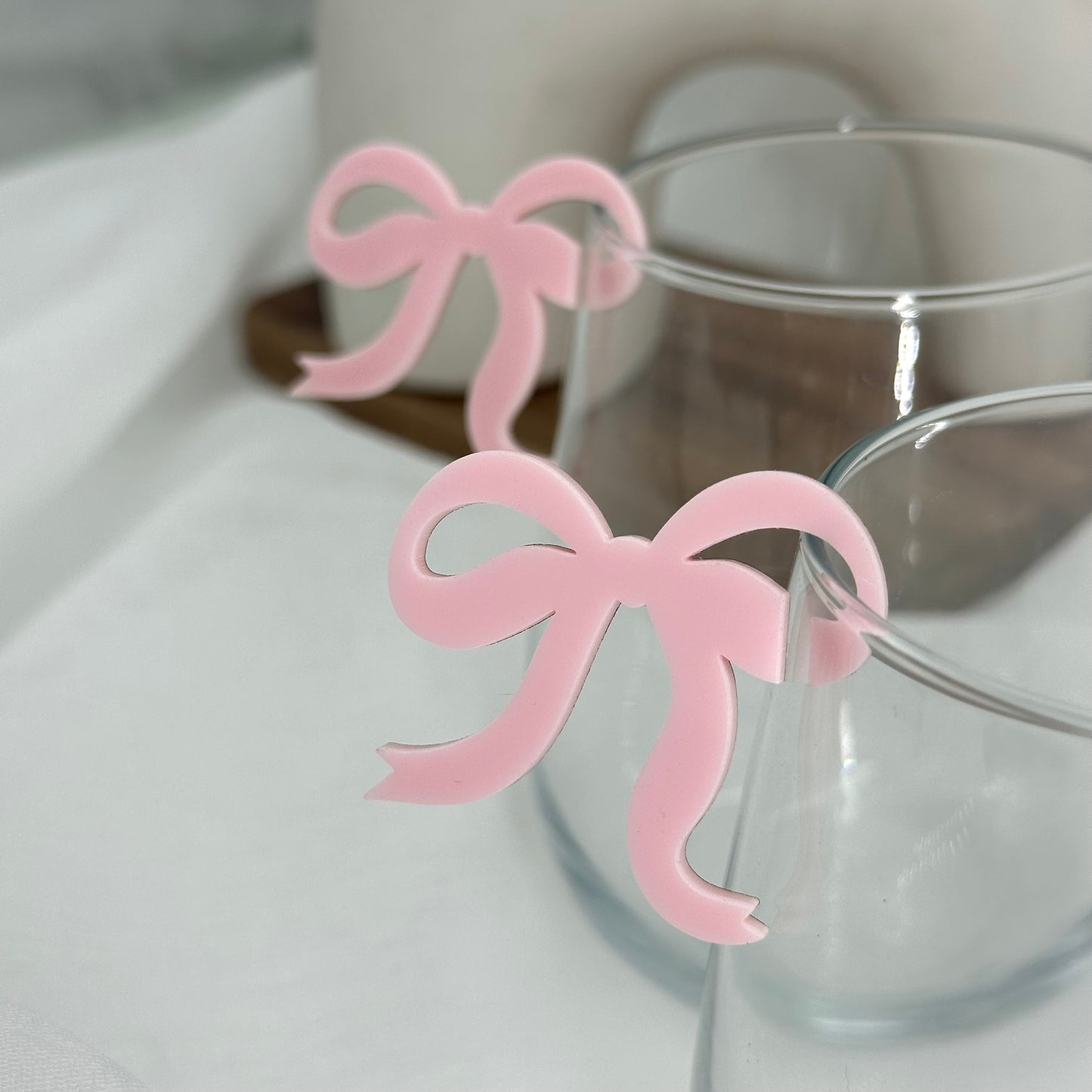 Ribbon Shaped Acrylic Drink Tag