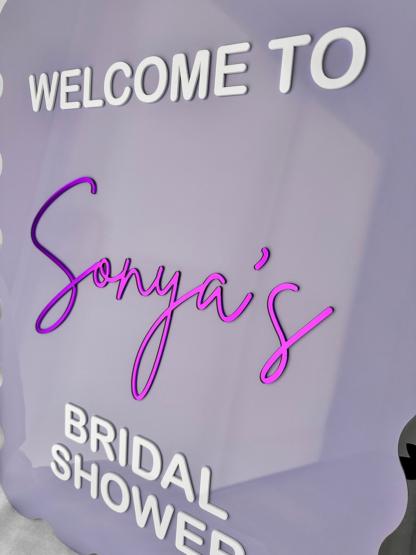 Wavy Event Welcome Sign