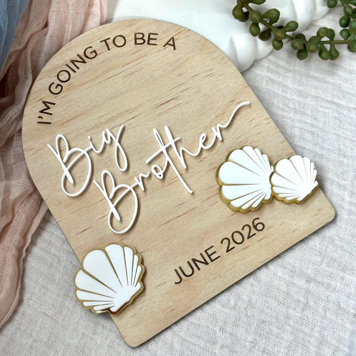 Custom I’m Going to Be a Big Sibling Announcement Plaque