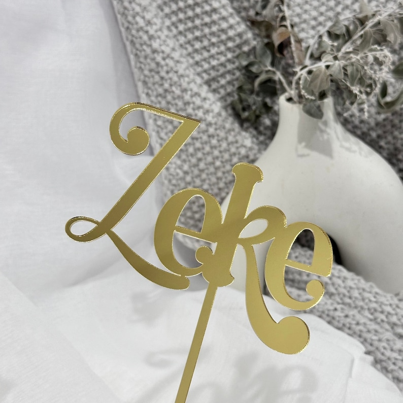 Single Name Acrylic Cake Topper