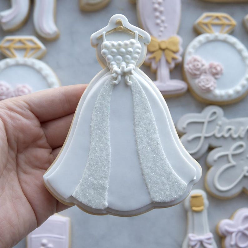Wedding Dress Cookie Stamp & Cutter