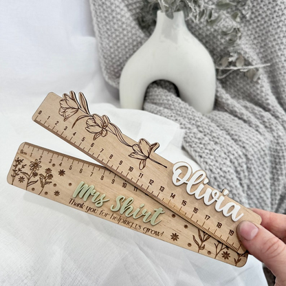 Personalised 3D Ruler Teacher Gift