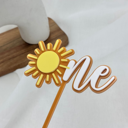 Boho Sun First Birthday One Cake Topper