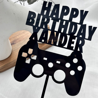 Video Game Controller Happy Birthday Cake Topper