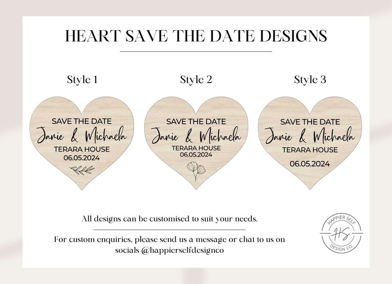 Heart Shaped Save the Date Magnet Cards