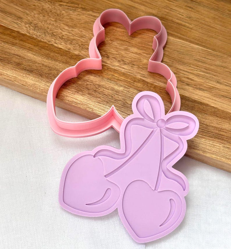 Cherry Hearts Cookie Stamp & Cutter