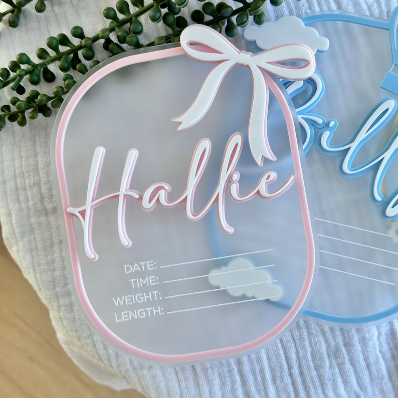 Personalised Baby Birth Announcement Plaque