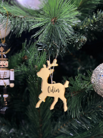 Personalised Engraved Reindeer Christmas Ornament