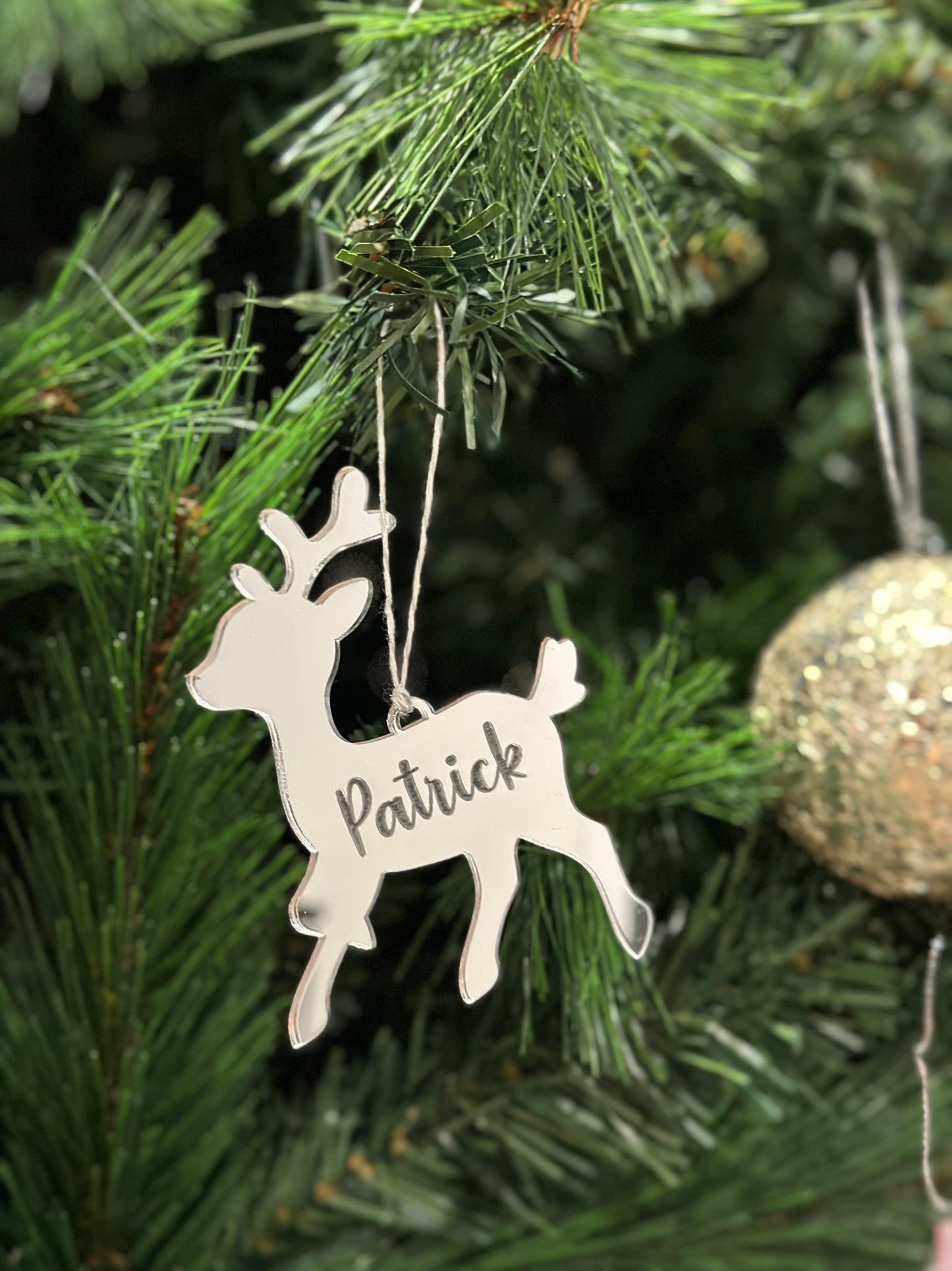 Personalised Engraved Reindeer Christmas Ornament