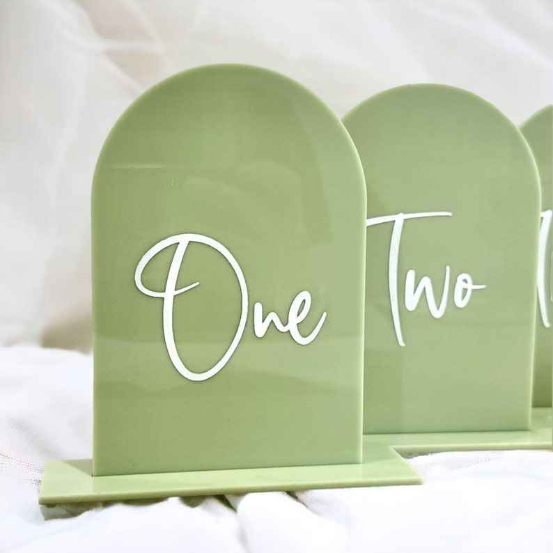Acrylic Table Numbers
