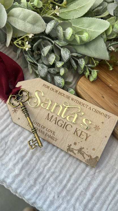 Christmas Santa’s Magic Key & Tag – for Homes Without a Chimney