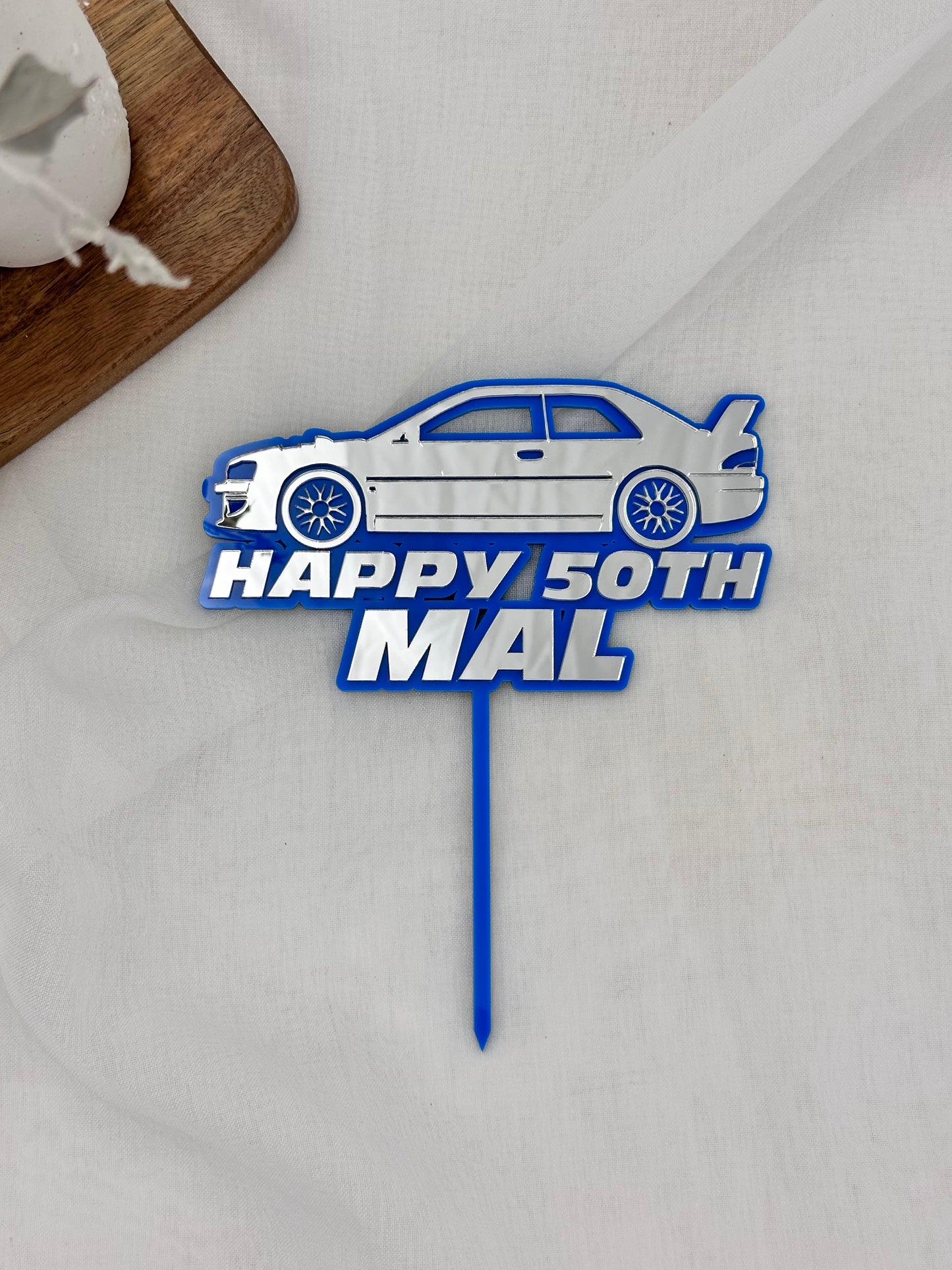 Subaru WRX Rally Car Cake Topper