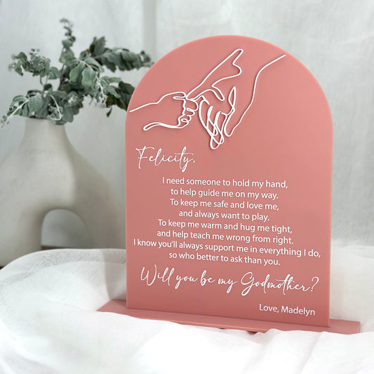 Godparent Proposal Plaque - Acrylic