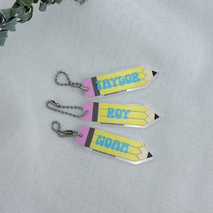 Pencil Shaped Keyring Teacher Class Gift