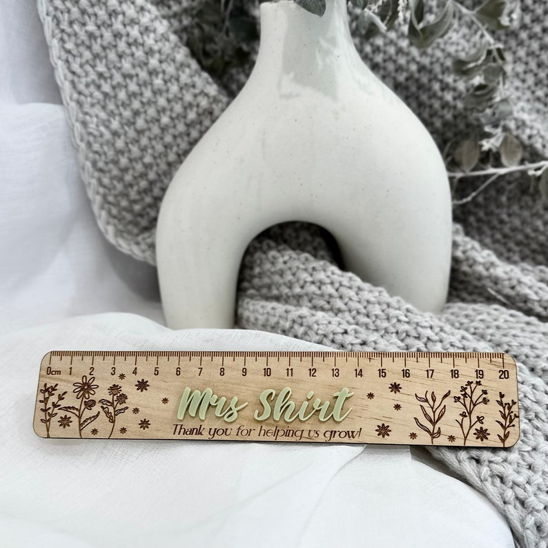 Personalised 3D Ruler Teacher Gift