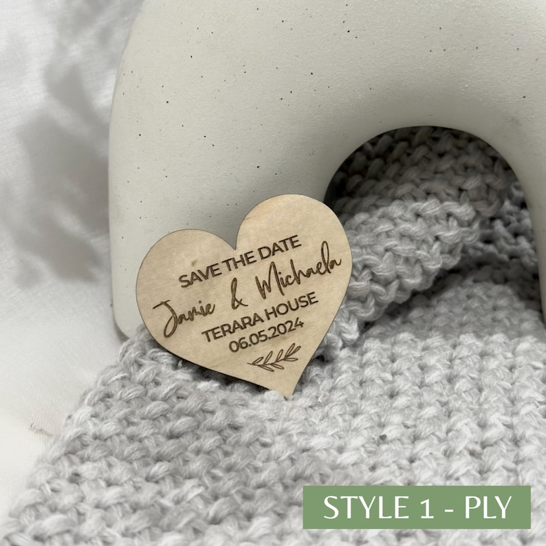 Heart Shaped Save the Date Magnet Cards