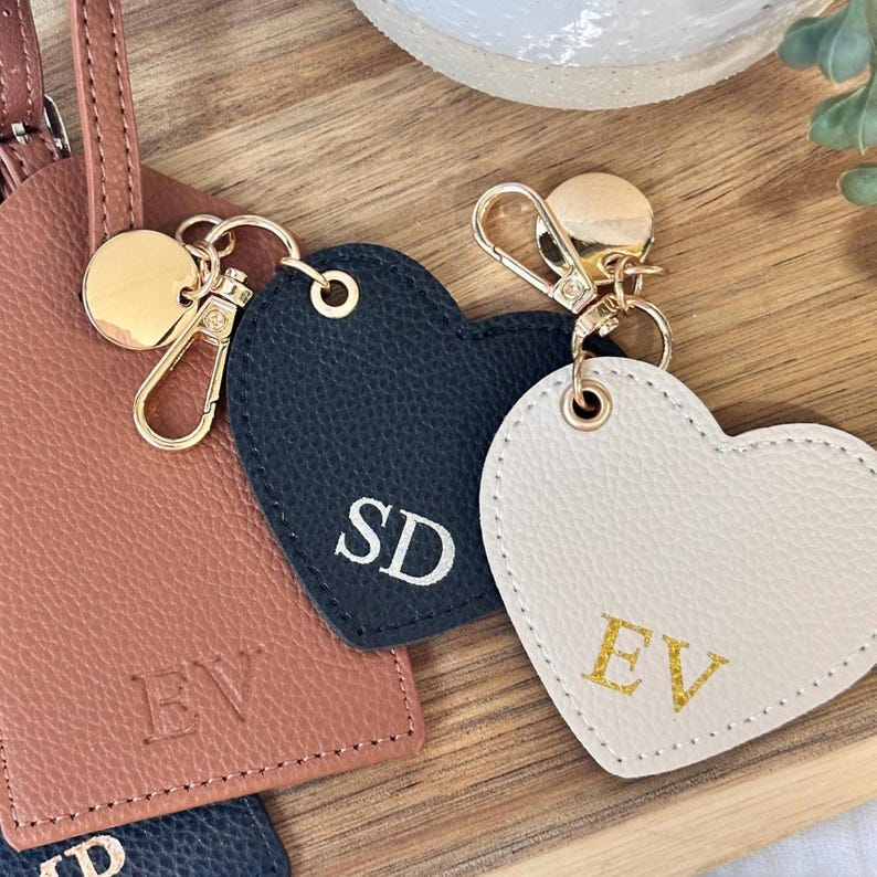 Personalised Debossed Heart Keyring