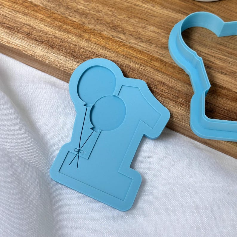 Number One with Balloons Stamp & Cutter