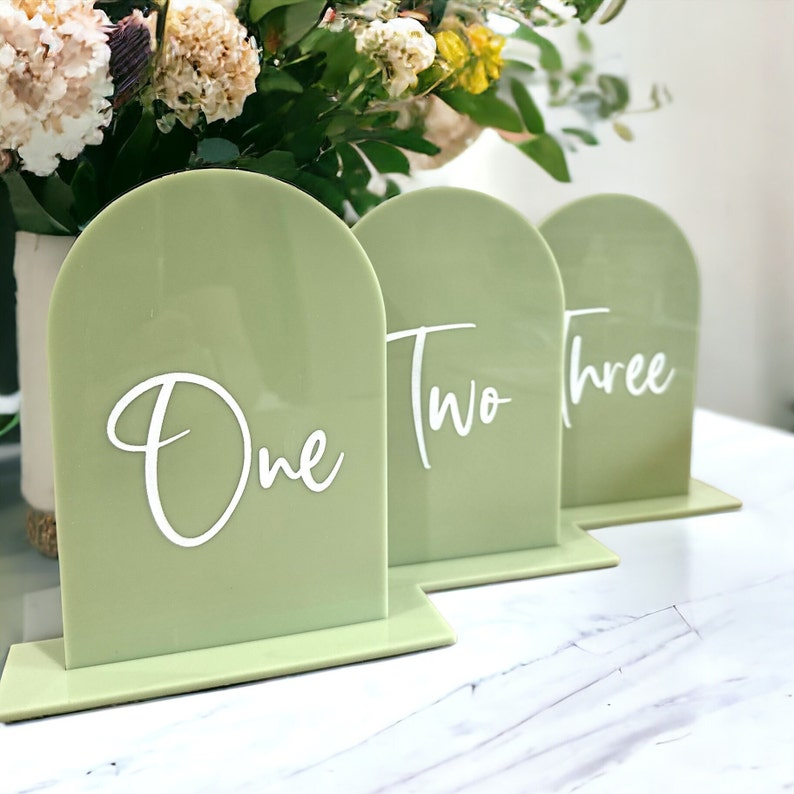 Acrylic Table Numbers