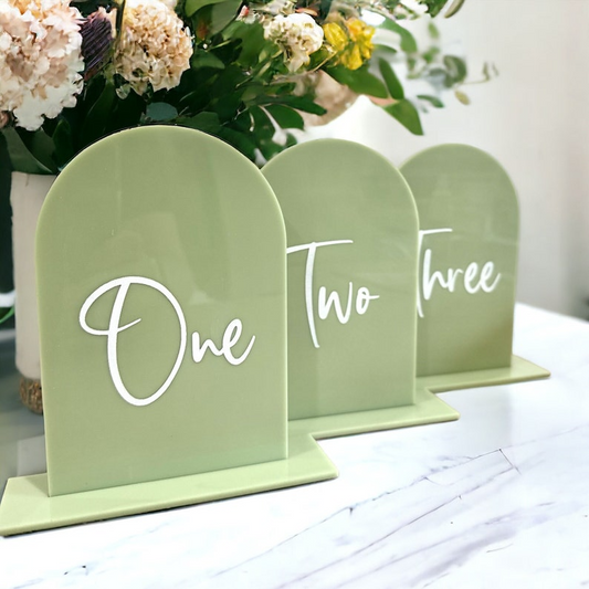 Acrylic Table Numbers