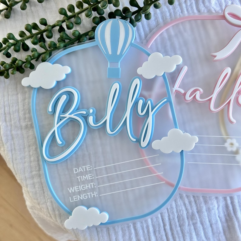 Personalised Baby Birth Announcement Plaque