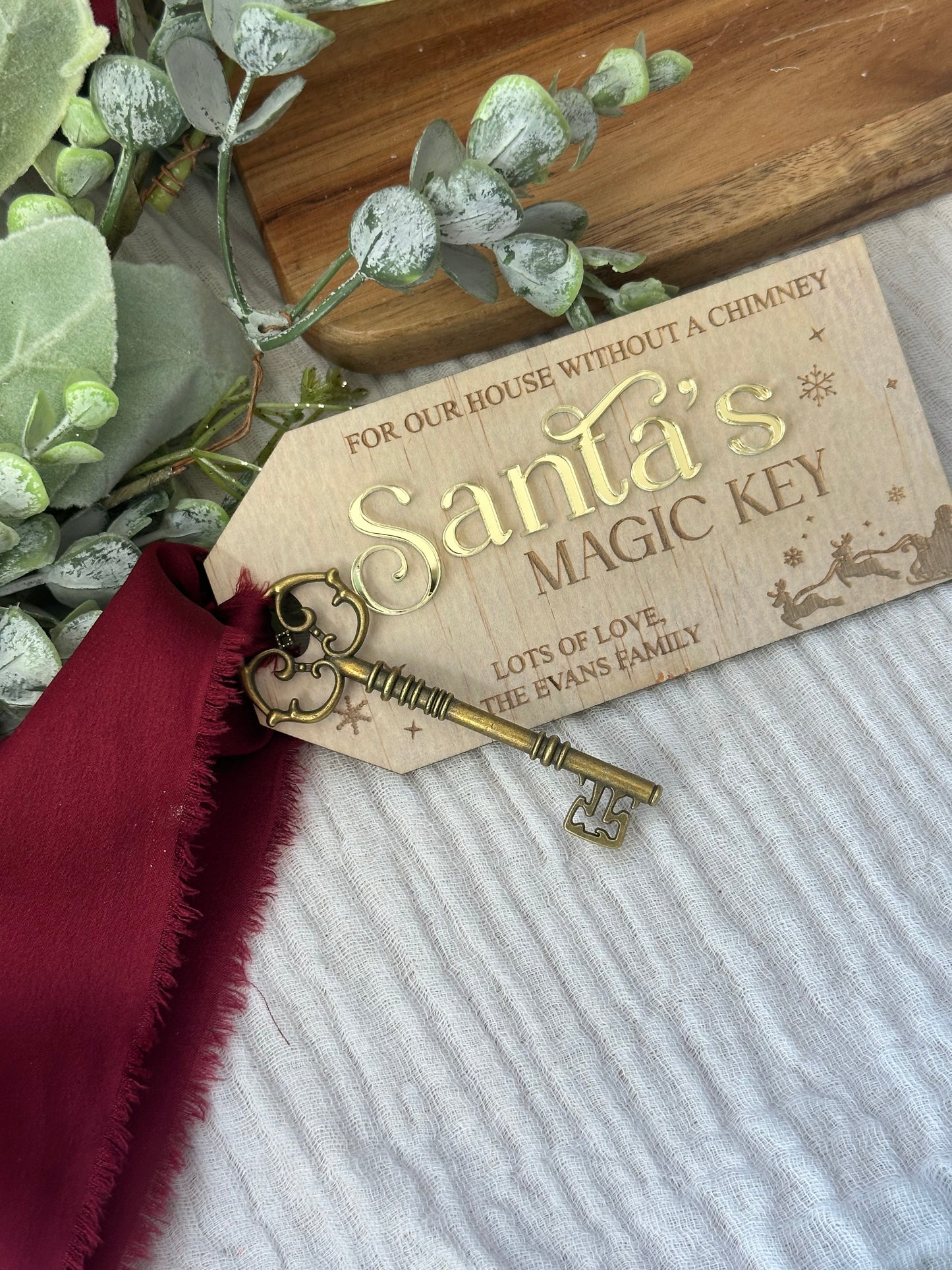 Christmas Santa’s Magic Key & Tag – for Homes Without a Chimney