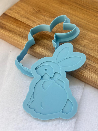 Bunny with Bow Cookie Stamp & Cutter