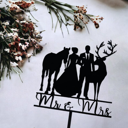 Mr & Mrs Acrylic Wedding Cake Topper