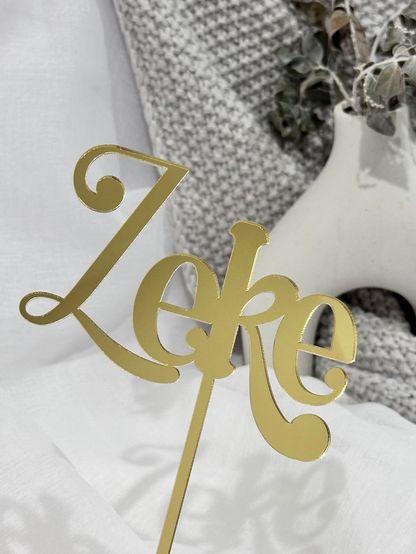 Single Name Acrylic Cake Topper