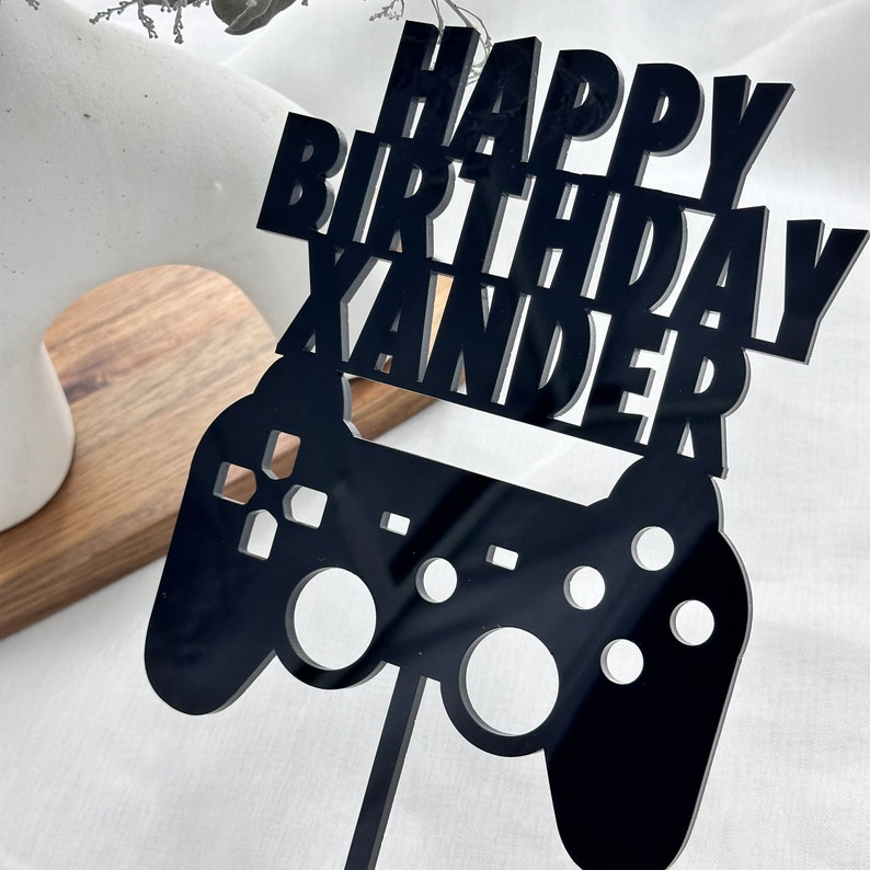 Video Game Controller Happy Birthday Cake Topper