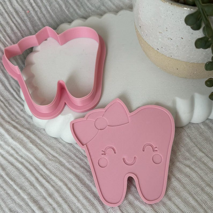 Girl Tooth Cookie Stamp & Cutter