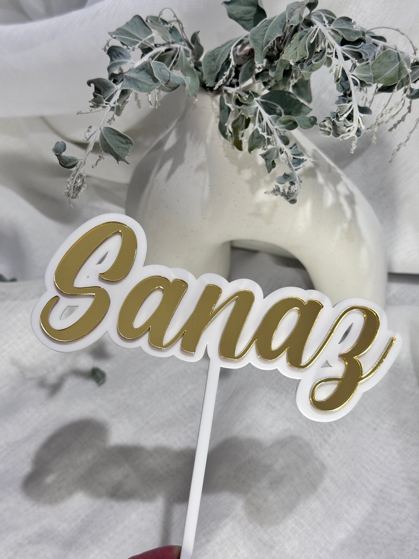 Name Acrylic Cake Topper