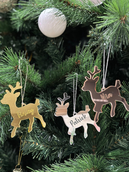 Personalised Engraved Reindeer Christmas Ornament