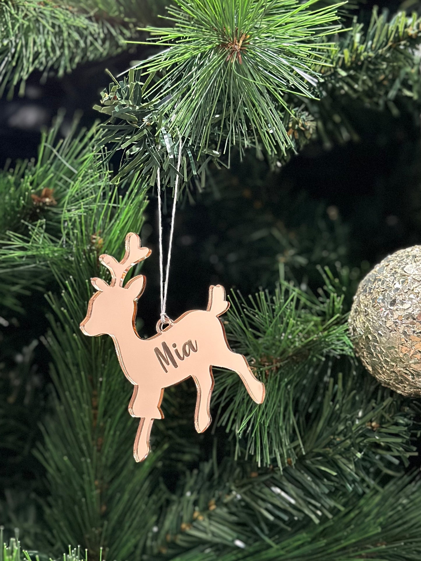 Personalised Engraved Reindeer Christmas Ornament