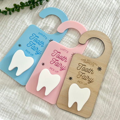 Personalised Tooth Fairy Pick Up Door Sign