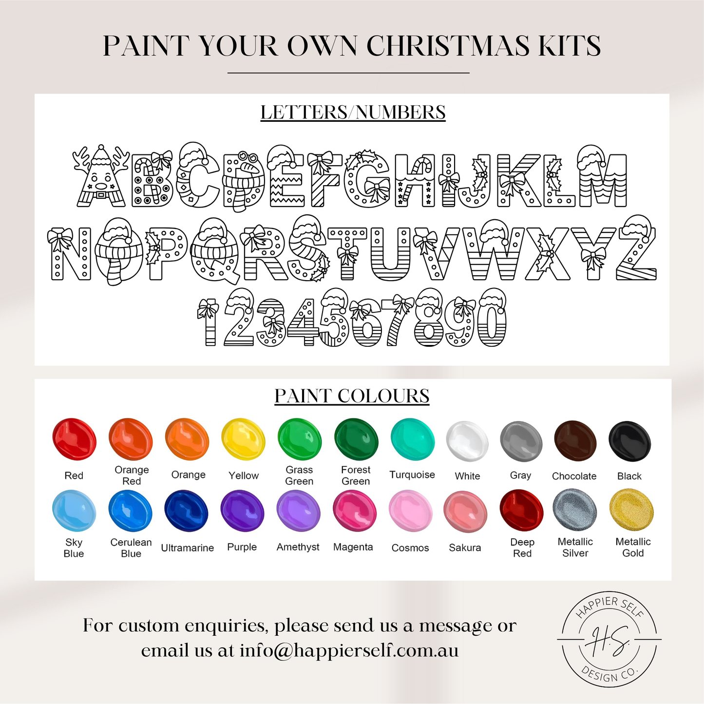 Personalised Christmas Paint Kit