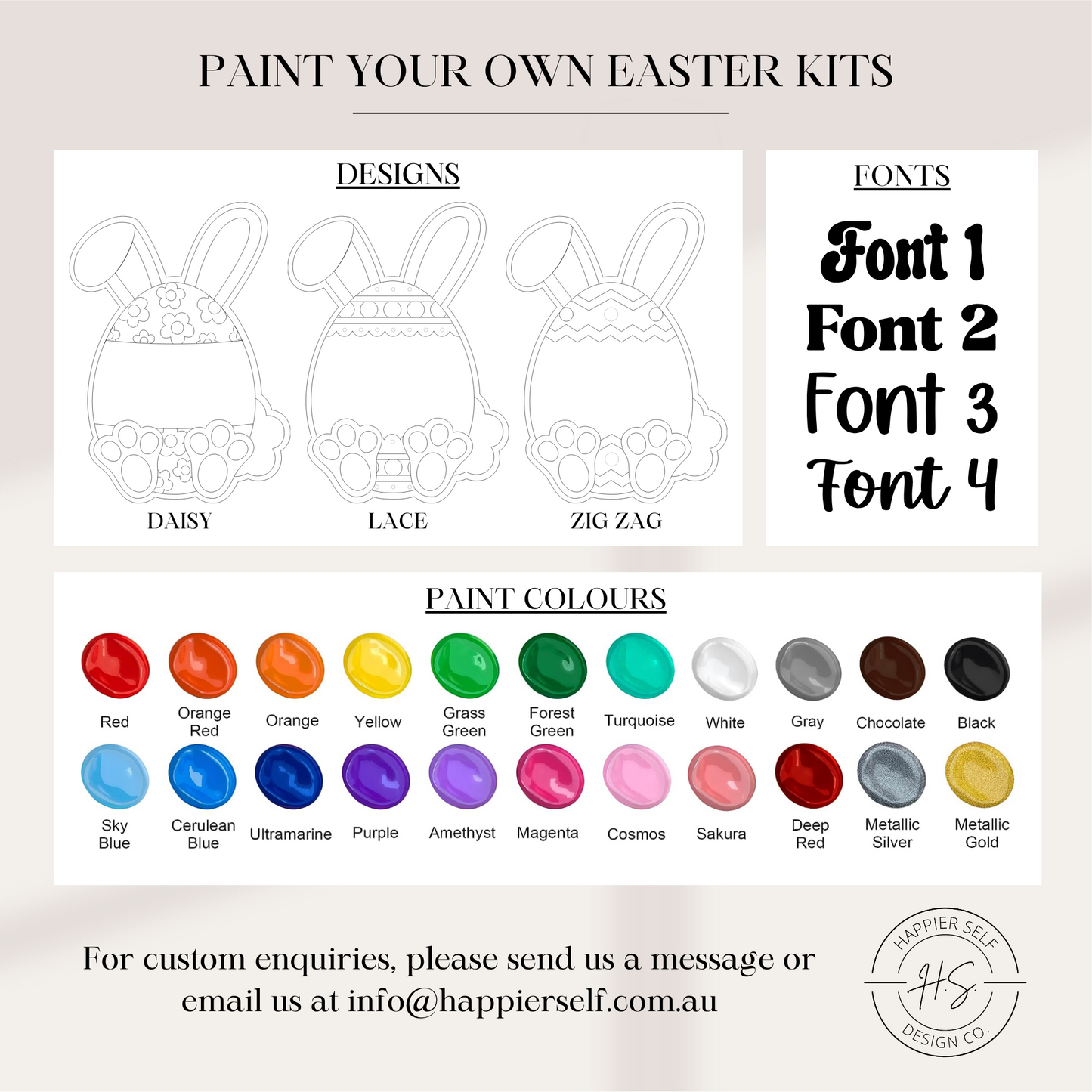 Personalised Easter Paint Kits