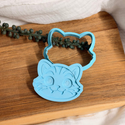 Kpop Demon Hunters - Huntrix Derpy Tiger (Cat) Cookie Stamp & Cutter