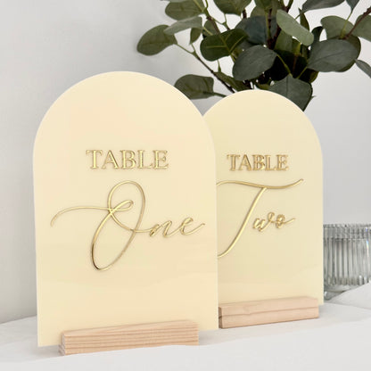 3D Acrylic Table Numbers