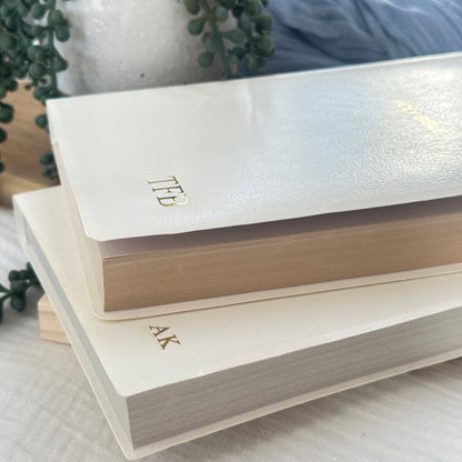 Personalised Holy Bible with Gold Monogram | Custom Initials Christening or Baptism Gift