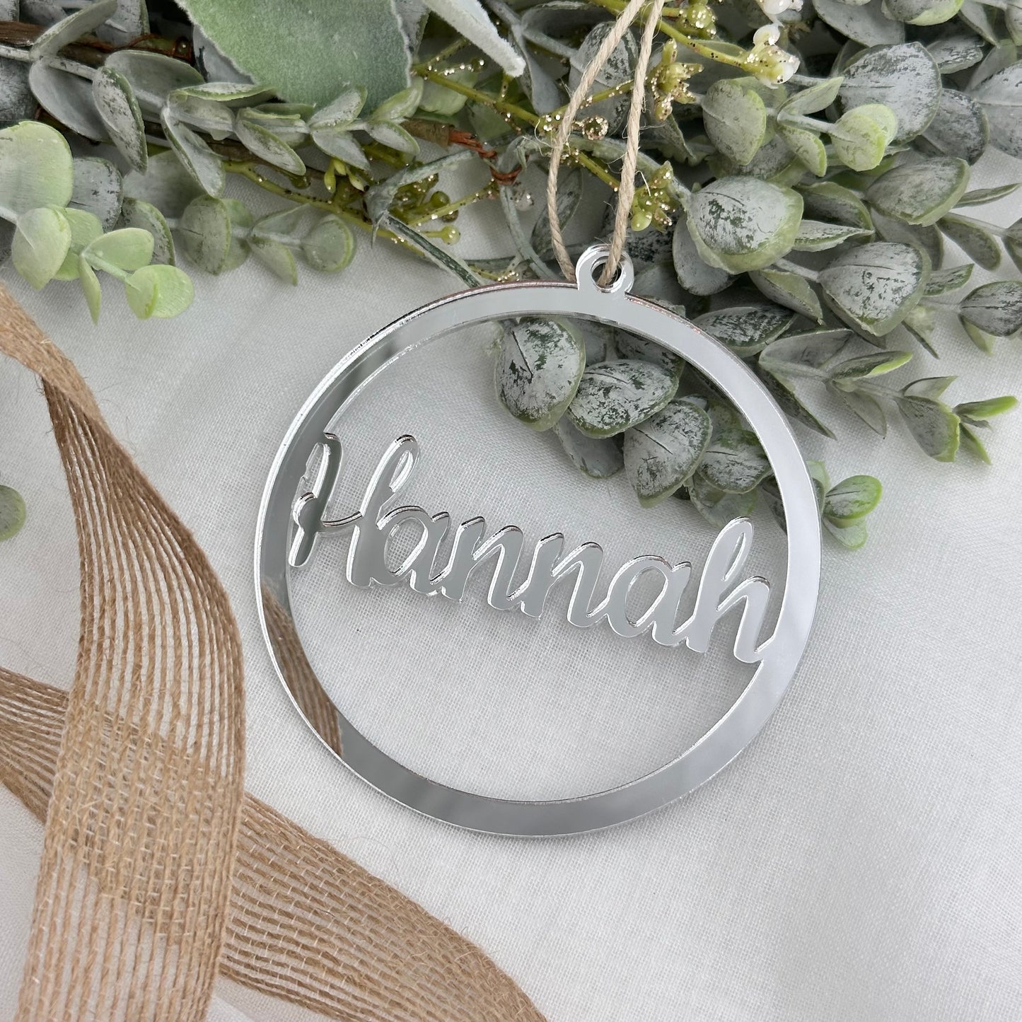 Name Cutout Christmas Bauble