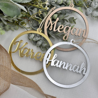 Name Cutout Christmas Bauble