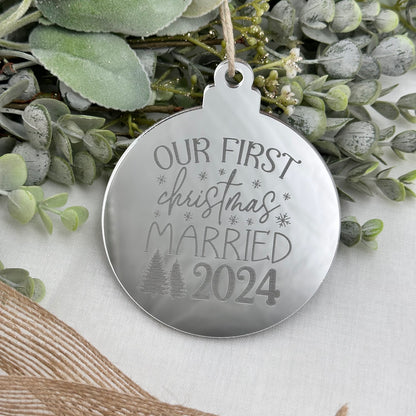 First Christmas Married Bauble