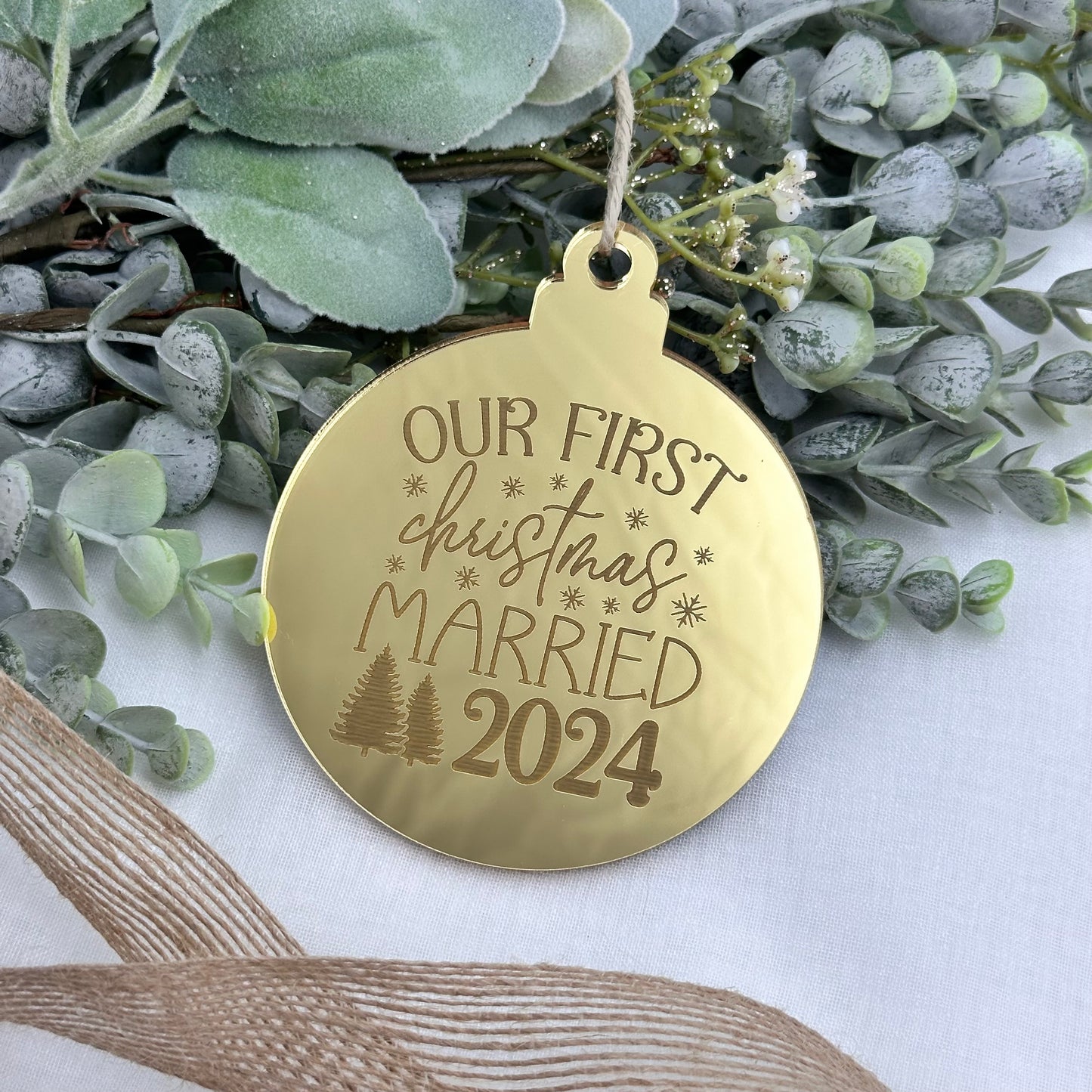 First Christmas Married Bauble