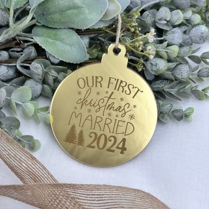 First Christmas Married Bauble