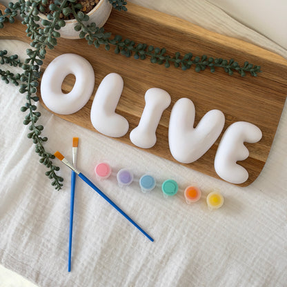 Paint Your Own 3D Bubble Letter Kit
