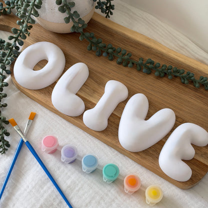 Paint Your Own 3D Bubble Letter Kit