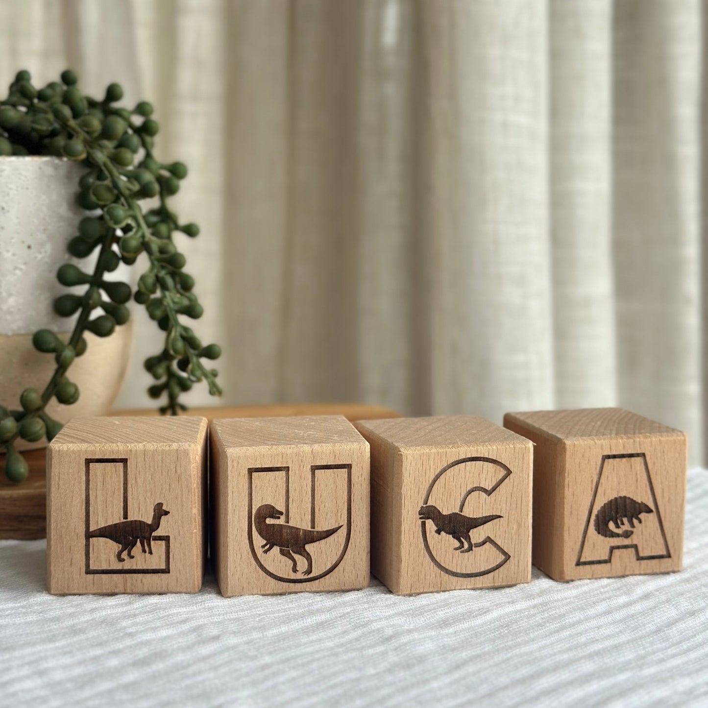 Engraved Wooden Building Blocks